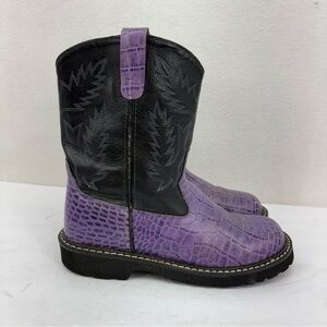 Old West Purple and Black Women's Boots